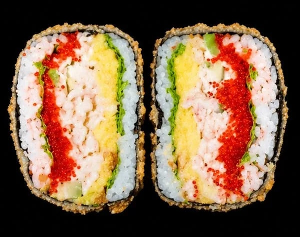 Burger shrimp tatar