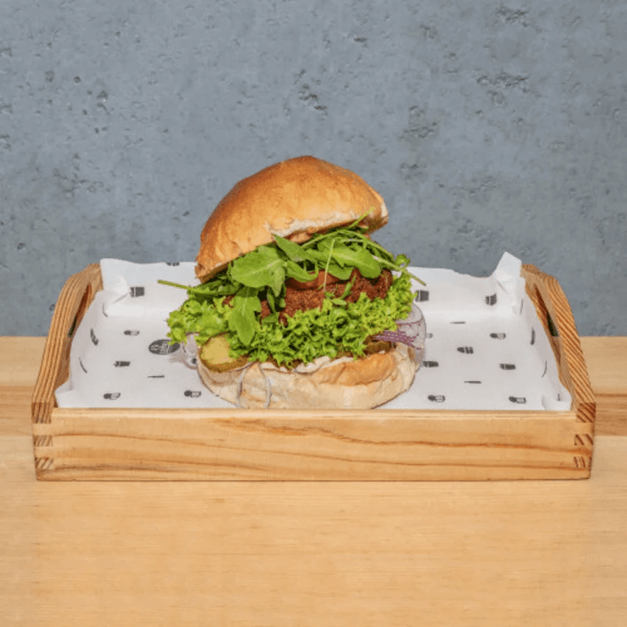 Burger wegetariański - Ciecioburak Krowa